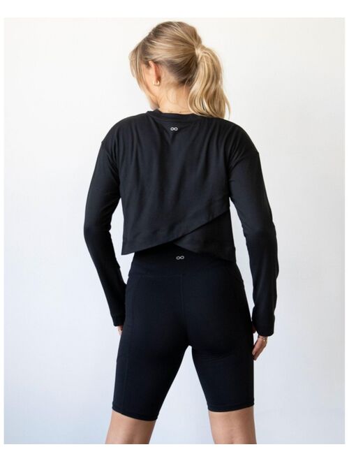 REBODY ACTIVE Go With The Flow Crop Long Sleeve Top for Women