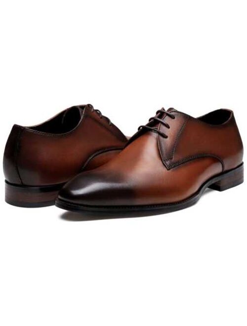 Shein SHOESMALL Men's Dress Shoes Leather Formal Business Oxford Derby Shoes Brogue Wingtip Retro Dress Shoes for Men