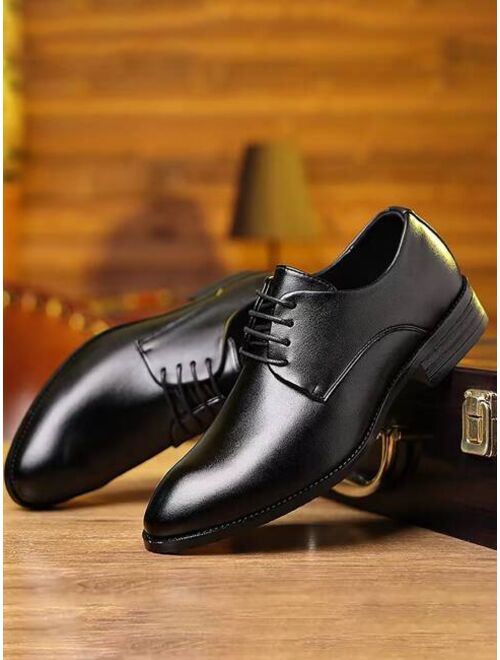 Shein Men Minimalist Lace-up Front Derby Shoes