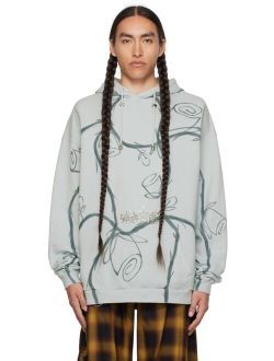 Collina Strada Blue Silver Roses Hoodie