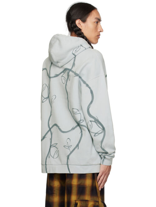 Collina Strada Blue Silver Roses Hoodie