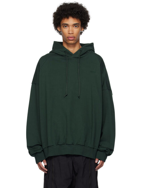 Juun.J Green Embroidered Hoodie