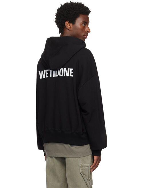 We11done Black Printed Hoodie