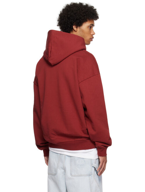 drew house Burgundy Printed Hoodie