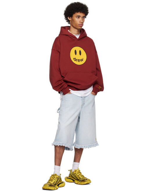 drew house Burgundy Printed Hoodie