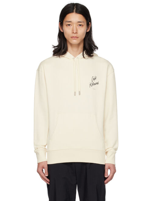 Maison Kitsune Beige 'Cafe Kitsune' Hoodie