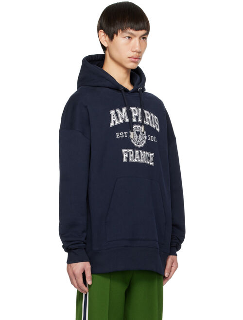 AMI Alexandre Mattiussi Navy 'Ami Paris France' Hoodie