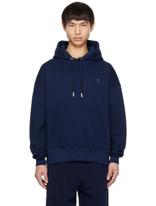 AMI Alexandre Mattiussi Navy Ami de Coeur Hoodie