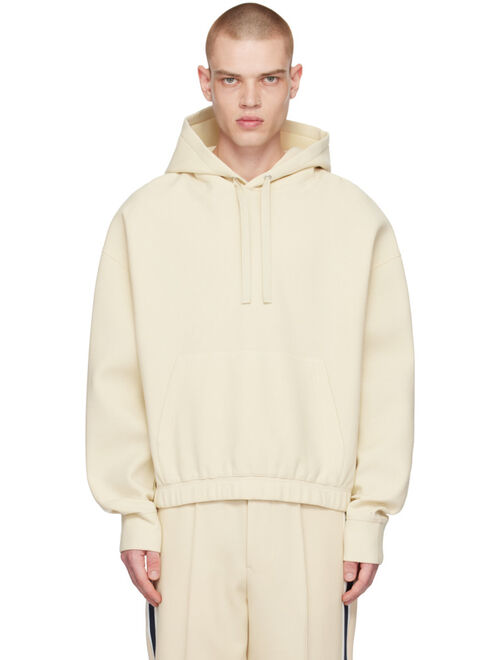 AMI Alexandre Mattiussi Beige Boxy Hoodie