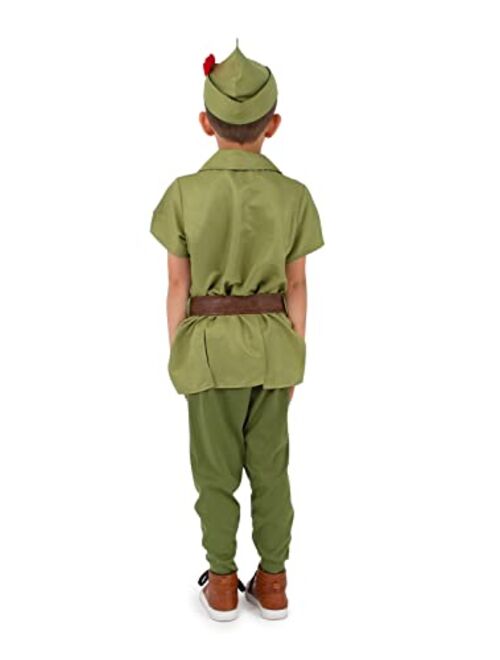 Little Adventures Child Peter Pan Costume - Machine Washable Pretend Play Outfit