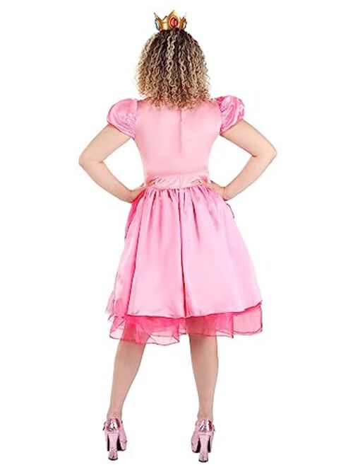 Disguise Princess Peach Costume, Official Nintendo Super Mario Bros Dress and Crown