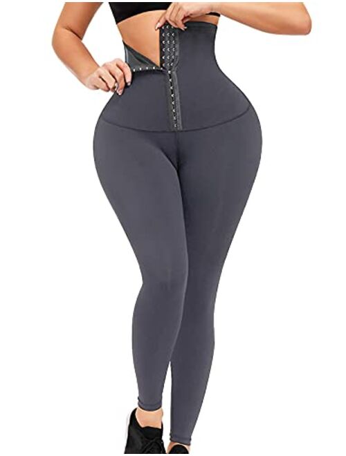 JGS1996 High Waist Sauna Leggings for Women With Pockets Workout Sweat Pants Waist Trainer Tummy Control Hot Thermo Shapewear