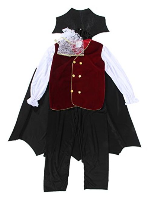 EOZY Kids Boys Halloween Vampire Costume Child Vampire Noble Dracula Role Play Dress Up Cosplay Party Clothes