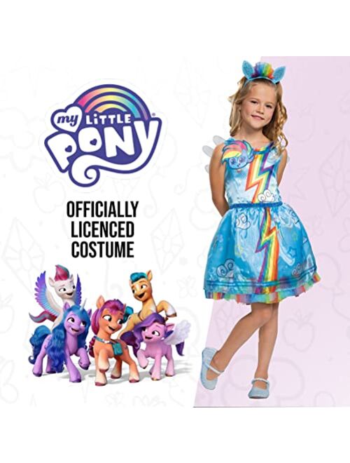 Disguise Rainbow Dash My Little Pony Costume for Girls, Children's Character Dress Outfit