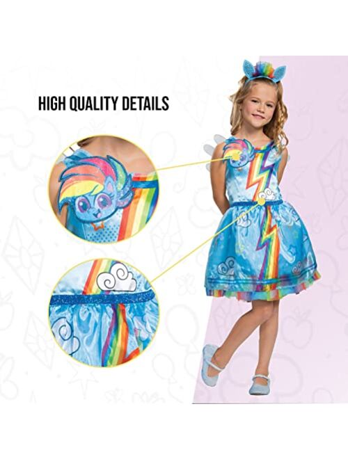 Disguise Rainbow Dash My Little Pony Costume for Girls, Children's Character Dress Outfit