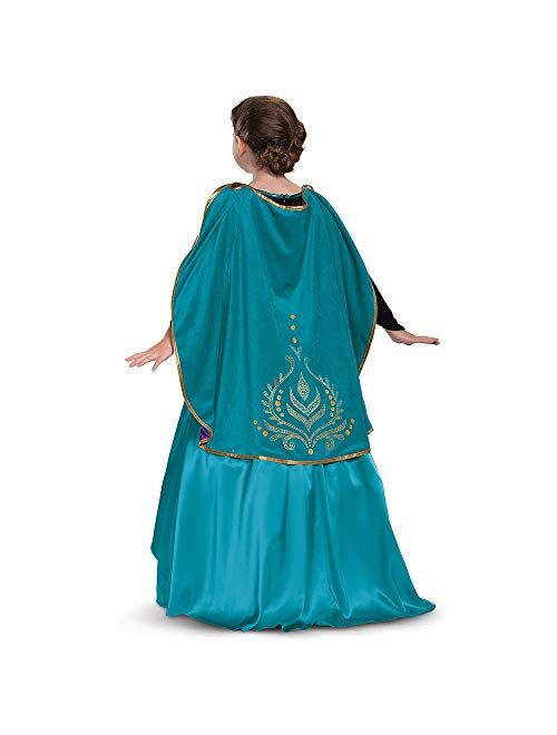 Disguise Disney Frozen 2 Anna Costume for Girls, Prestige Glam Dress and Cape Outfit