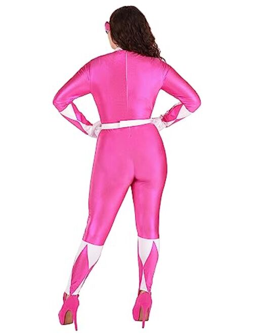 Disguise Costumes Mighty Morphin Power Rangers Pink Ranger Sassy Womens Adult Bodysuit Costume