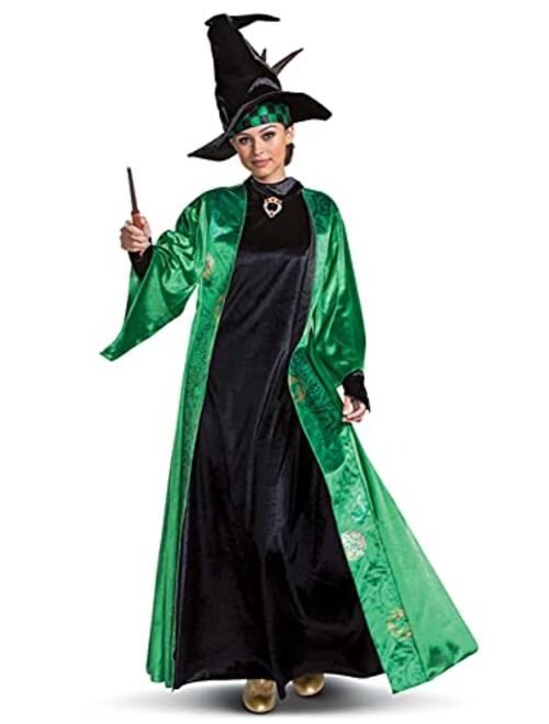 Disguise Professor McGonagall Costume, Official Deluxe Harry Potter Wizarding World Costume Dress and Hat