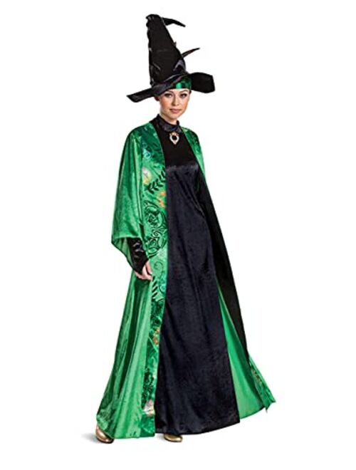 Disguise Professor McGonagall Costume, Official Deluxe Harry Potter Wizarding World Costume Dress and Hat