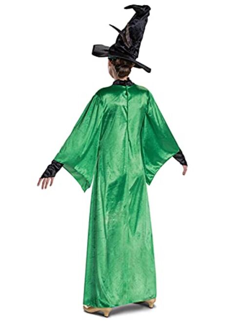 Disguise Professor McGonagall Costume, Official Deluxe Harry Potter Wizarding World Costume Dress and Hat