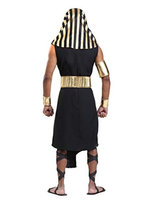 Fun Costumes Dark Pharaoh Costume for Men Egyptian Pharaoh Adult Outfit Egypt Halloween Costume