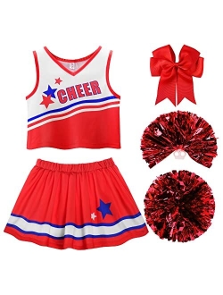 ReliBeauty Cheerleader Costume for Girls Cheer Uniform Outfit