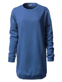 Design by Olivia Women's Casual Oversized Loose Fit V-Neck Fleece Pullover Sweatshirts Tunic Fall Outfits S~3X