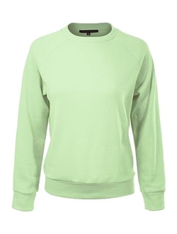 MixMatchy Women's Soft and Comfy Basic Pullover Crewneck Fleece Sweatshirt