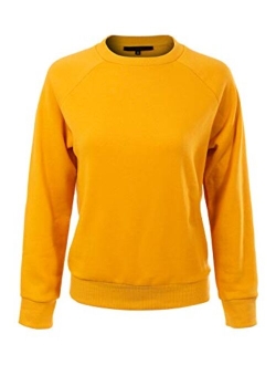 MixMatchy Women's Soft and Comfy Basic Pullover Crewneck Fleece Sweatshirt