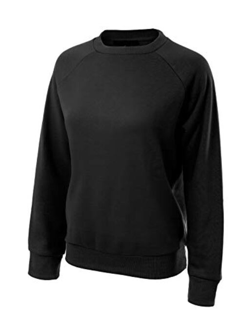 MixMatchy Women's Soft and Comfy Basic Pullover Crewneck Fleece Sweatshirt