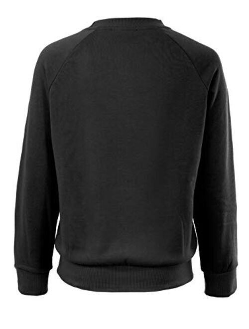 MixMatchy Women's Soft and Comfy Basic Pullover Crewneck Fleece Sweatshirt