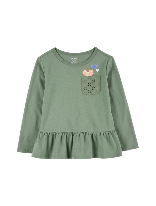 carters Toddler Girl Carter's Peplum Pocket Tee