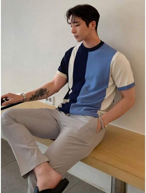 DAZY Men Color Block Knit Top