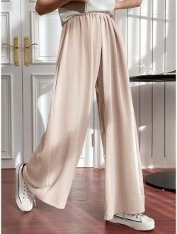 Solid Wide Leg Pants