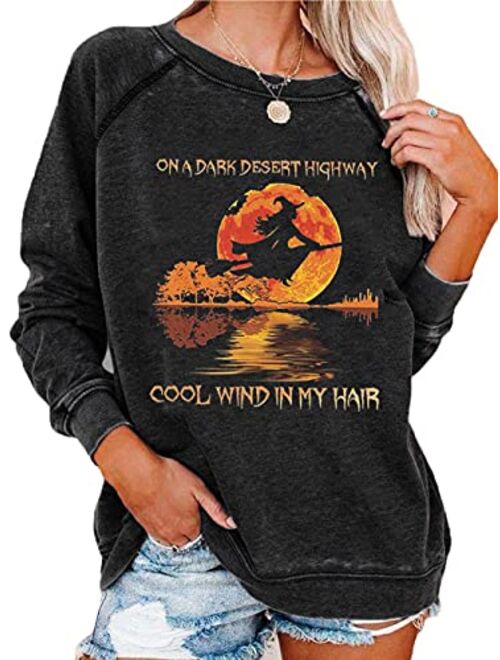 Morchoy Womens Shirt Pullover Tops, Loose Casual Crewneck T-Shirt, Long Sleeve Sweatshirt for Women