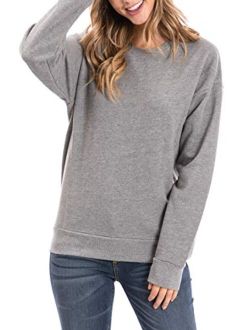 Urban Look Womens Casual Fleece Lined Pullover Sweatshirt with Plus Sizes