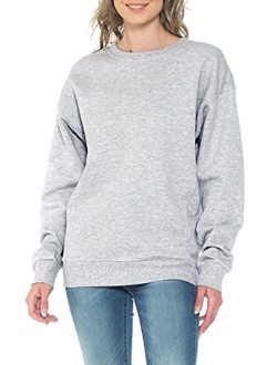 Urban Look Womens Casual Fleece Lined Pullover Sweatshirt with Plus Sizes