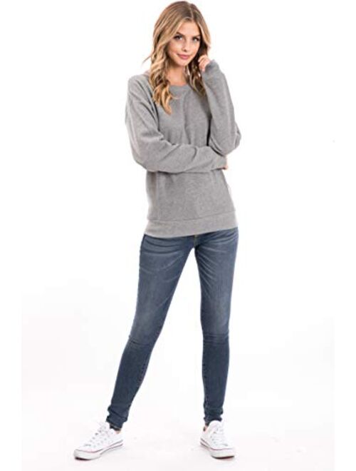 Urban Look Womens Casual Fleece Lined Pullover Sweatshirt with Plus Sizes