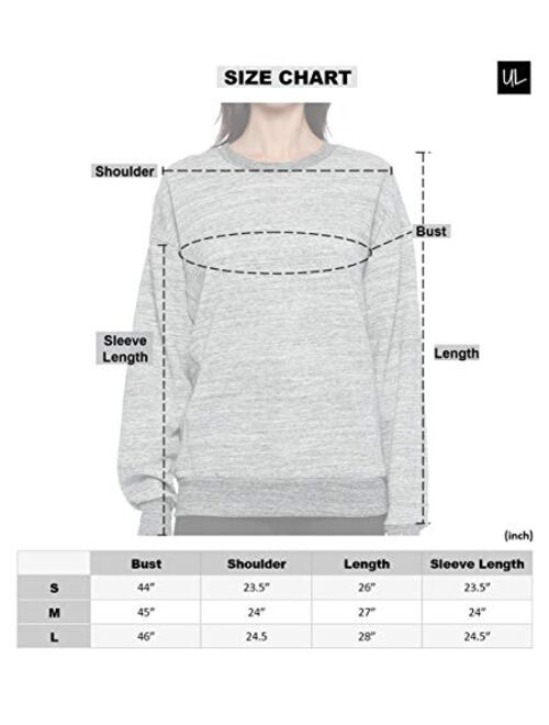 Urban Look Womens Casual Fleece Lined Pullover Sweatshirt with Plus Sizes