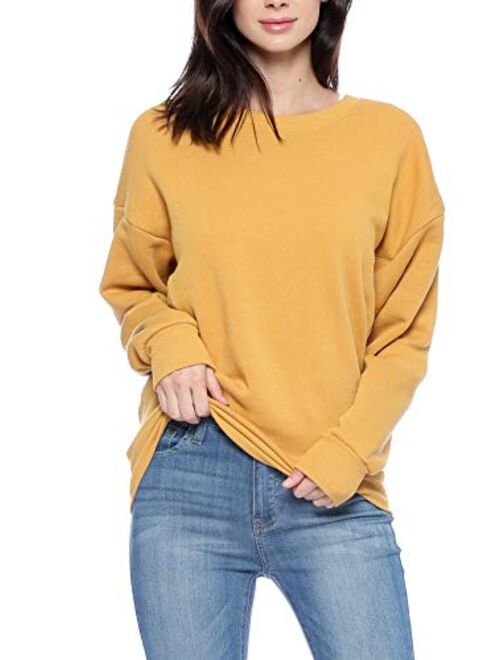 Urban Look Womens Casual Fleece Lined Pullover Sweatshirt with Plus Sizes