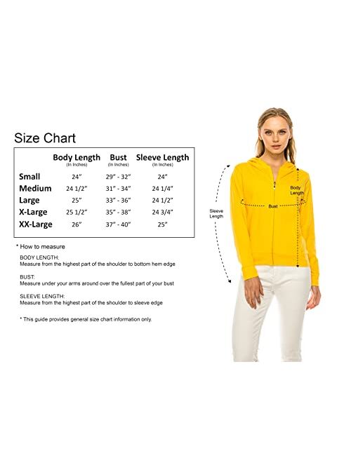 RENESEILLE Women's Hoodie Jacket Sweatshirt - Casual Full Zip Up Long Sleeve Slim Fit Workout Basic Active Hooded Top