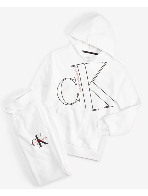 CALVIN KLEIN Big Boys Tilted CK Pullover Hoodie