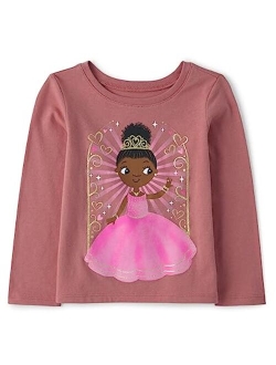 Toddler Girls Long Sleeve Graphic T-Shirt