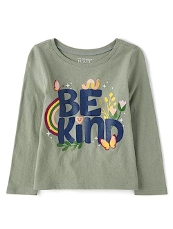 Toddler Girls Long Sleeve Graphic T-Shirt