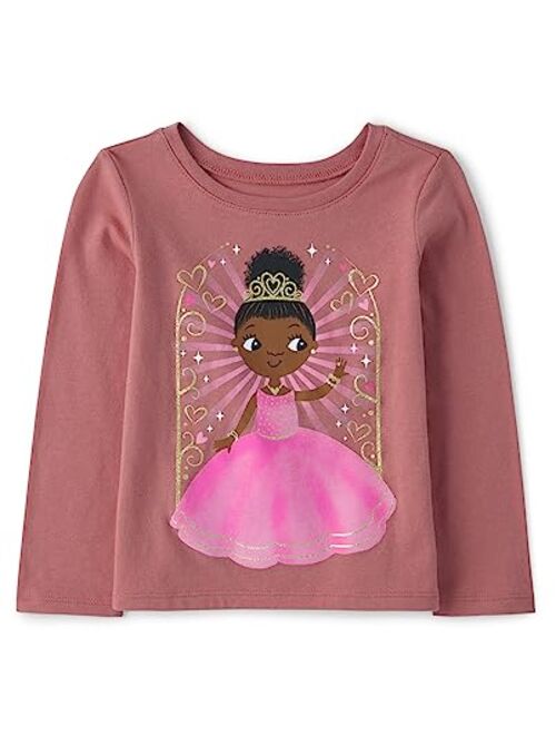 The Children's Place Toddler Girls Long Sleeve Graphic T-Shirt