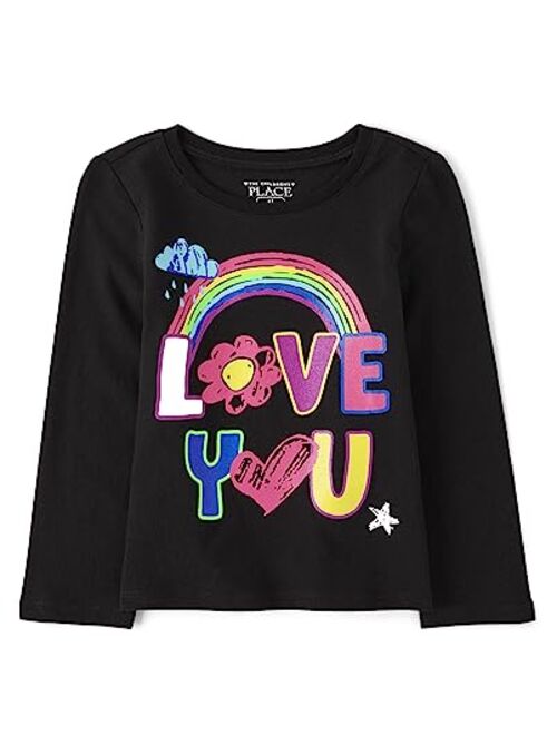 The Children's Place Toddler Girls Long Sleeve Graphic T-Shirt