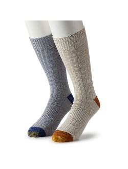 Men's GOLDTOE 2-Pack Horizon Textured Crew Socks