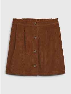 Kids Pleated Corduroy Mini Skirt