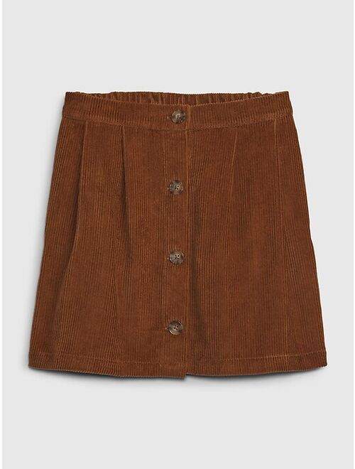 Gap Kids Pleated Corduroy Mini Skirt