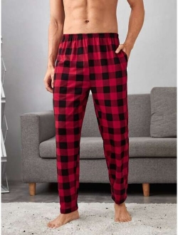 Men Buffalo Plaid Slant Pockets PJ Pants